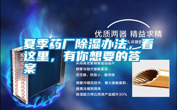 夏季藥廠除濕辦法，看這里，有你想要的答案