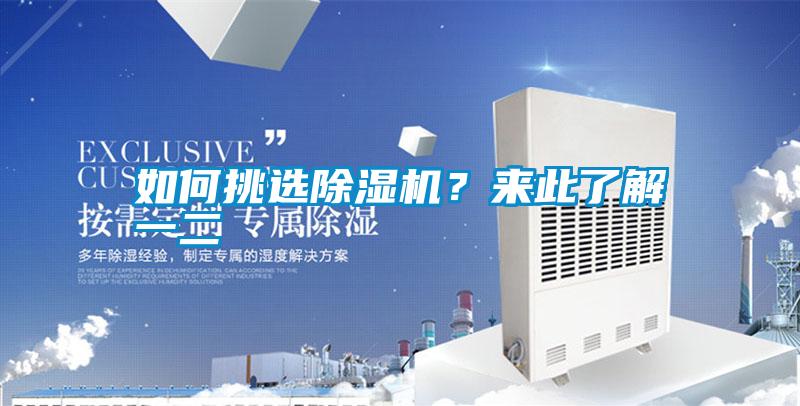 如何挑選除濕機？來此了解一二
