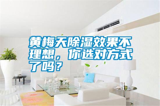 黃梅天除濕效果不理想，你選對方式了嗎？