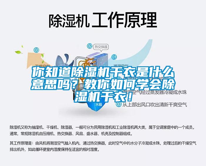 你知道除濕機干衣是什么意思嗎?教你如何學會除濕機干衣!
