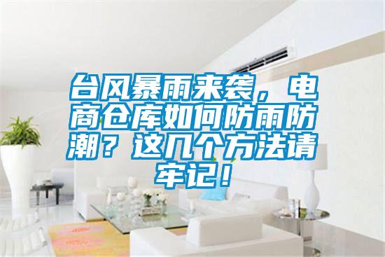 臺風(fēng)暴雨來襲，電商倉庫如何防雨防潮？這幾個方法請牢記！